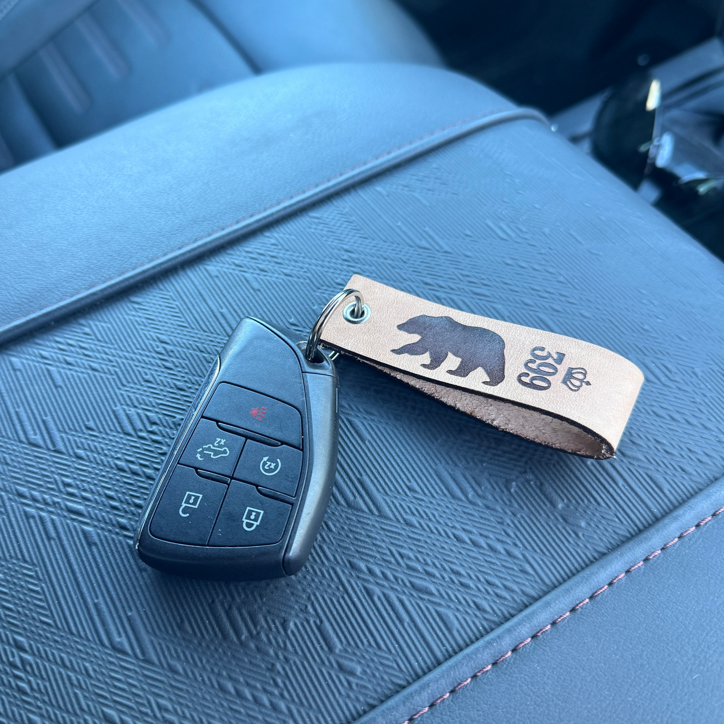 Grizzly 399 Commemorative Leather Keychain