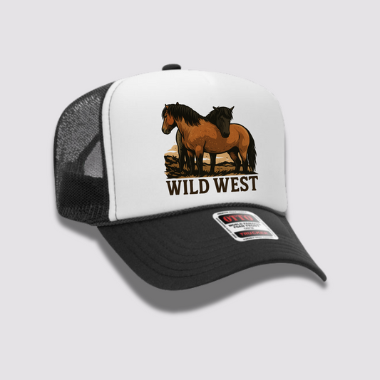 Wild West Foam Trucker Snapback - Onaqui Wild Mustang Edition